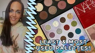 LEAST USED + MOST USED EYESHADOW PALETTES IN MY COLLECTION 🌻 QUARTERLY PALETTE USAGE
