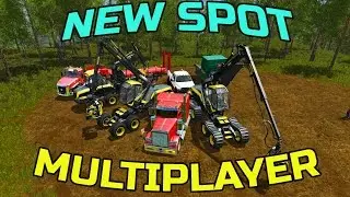 FARMING SIMULATOR 2017 | LOGGING IN NEW SPOT | MULTIPLAYER | TROUBLES