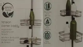 (UPDATED VIDEO AVAILABLE: See Description!) Zenna Home Shower Tension Caddy Corner