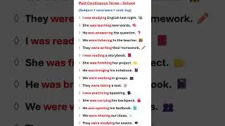 Practice Past Continuous Tense in English &ndash; Easy Sentences for Beginners 👩&zwj;🏫 #englishforbeginners