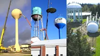 Old Water Tower Demolition And Water Tank Compilation 2021(Fast) #Water Tower #Interesting Part #4
