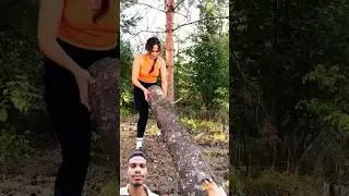 Forest GIRL & BEST tool💪 #camping #survival #bushcraft #outdoors #marusya #shiklina #fitness #shorts