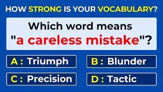 How Strong Is Your Vocabulary? Can You Score 30/30? Word Definitions| #Challenge 22