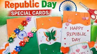 Two Beautiful Republic Day Greeting Cards | Easy DIY Craft for School Project #easycraft #diy 