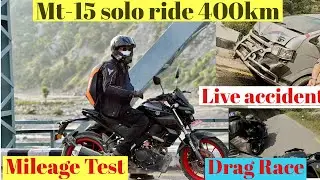 Mt15 highway solo ride 400km | Kathmandu to dhankuta | Live accident | mileage test