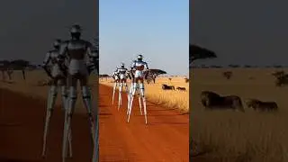 Men on Silver Stilts vs Lions | Intense Real Wildlife Encounter on African Savanna