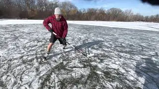 Going for a rip on Lake Chipican