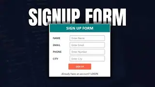 How to Design a Perfect Sign Up Form with HTML & CSS - Beginner's Tutorial