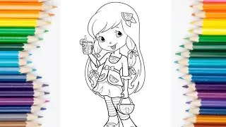 Lemon Meringue Coloring Activity| Strawberry Shortcake fun#art #coloringactivity #drawing #painting