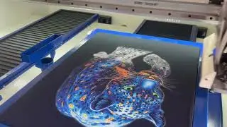 9 colors DTG inkjet printer CMYK+ORGB+W