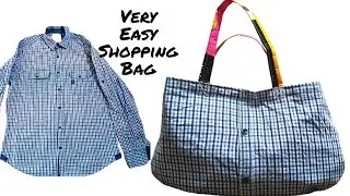 Look At This,Old Shirt Can Be Transformed In To Cool Bag /Shopping Bag Cutting and Stitching