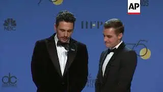 Golden Globe winners celebrate backstage