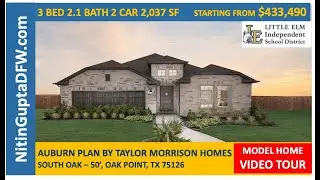 Auburn Plan By  Taylor Morrison  in  South Oak  in Oak Point, TX New Home Construction Video Tour
