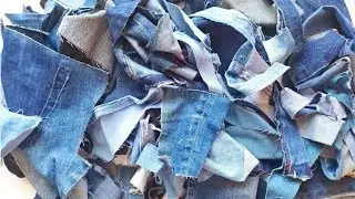 СОБРАЛА ОБРЕЗКИ ОТ ДЖИНСОВ И СДЕЛАЛА 3 ПОЛЕЗНЫЕ  И КРУТЫЕ ВЕЩИ ДЛЯ ДОМА!