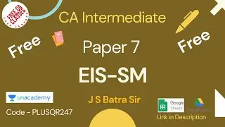 Free Paper 7 CA Inter EIS and SM classes | CA Inter/IPCC May 22 & Nov 22 Exams