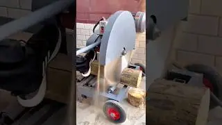 Cutting Logs with a Circular Saw Machine