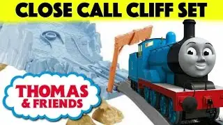 Thomas & Friends Trackmaster Close Call Cliff Set!  Train Accident!  Fun Kids Train Toys Video!