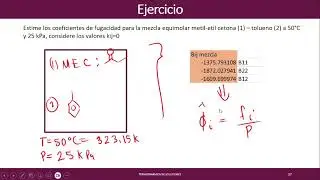 Coeficiente de Fugacidad Mezcla Binaria