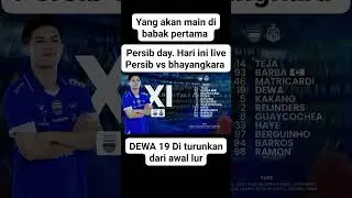 Persib day. Hari ini livePersib vs bhayangkara Dewa 19 di mainkan di awal lur