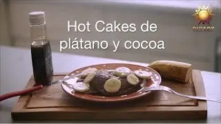 DIOSOY LO QUE COMO. Hot Cakes de pl&aacute;tano y cocoa