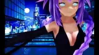 【MMD】 J'ySuisJamaisAlle  - Purple Heart Dress (Hyperdimension Neptunia)