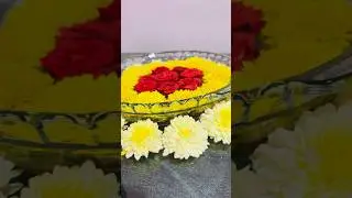 🌼 Floating Flower Rangoli | Easy & Elegant Home Decor Idea🌼#homedecor #festivevibes #diy #flowers