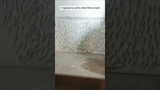 Chipping the wall to stick tiles on wall #wallchipping #chipping #tiles #tileworks #tilework