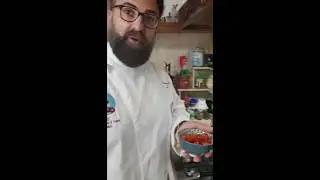 Stroncatura di Gioia Tauro con pomodorini, salsa verde al basilico e tartare di gambero rosso.
