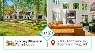 🏡 Modern Farmhouse Luxury on 1.5 Acres | 5080 Tootmoor Rd, Bloomfield Twp, MI 48302