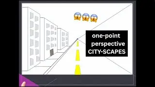 How to draw a CITYSCAPE using a ruler and one-point perspective