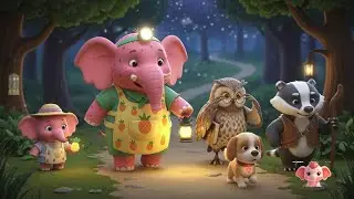La Pandilla del Elefantito Fresa 🐘La exploraci&oacute;n del sendero estrellado en los bosques oscuros
