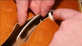 F-hole rebind on a 1943 D'Angelico New Yorker