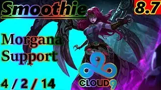 Smoothie as Morgana Support - S8 Patch 8.7 - NA Challenger - Full Gameplay