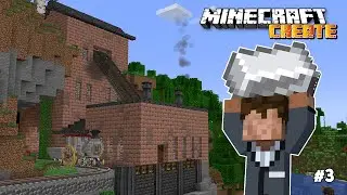 I built a FANCY IRON FARM in the Minecraft Create mod