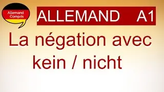 🇩🇪  La négation avec «kein» et «nicht» | Die Verneinung