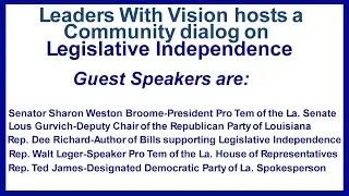 Legislative Independence - 3 Branches of Government