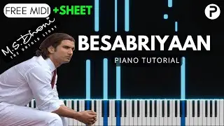 Besabriyaan Piano Tutorial Instrumental Cover | Armaan Malik | M.S. Dhoni | Sushant Singh Rajput