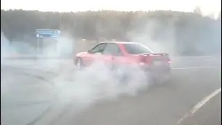 Opel omega 3000 turbo burnout
