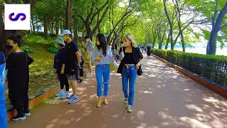 【4K】 Walking Seokchon Lake - Lotte World Tower - Sunny Saturday Afternoon│Seoul, Korea