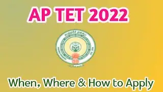 AP TET 2022 | APTET 2022  How to Apply