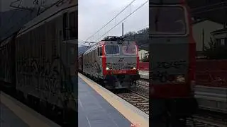 E652 076 MIR con carri H in transito a Vaiano❄️☃️🌨️