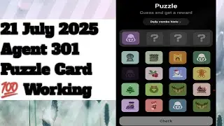 Agent 301 puzzle 21 July | Agent  301 Daily puzzle 21 July | agent 301 today Combo