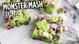 Monster Mash Cereal Treats | Easy No-Bake Halloween Recipe 👻🍬
