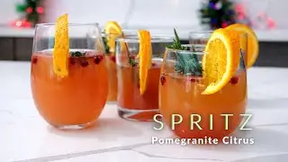 Pomegranate Citrus Spritz (Mocktail) | Festive Holiday Drink
