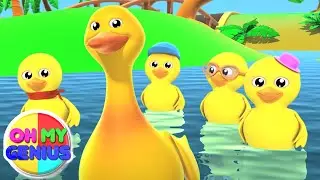 Five Little Ducks | Ducks Song | Nursery Rhymes & Baby Songs with Oh My Genius | Kids Song