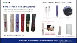 Fashion Cordless Hair Straightener 6 Color Bling Hair Straighteners for Your Choice #foryou #shorts