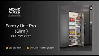 Pantry Unit Pro (Slim), Aluminum Body and Modular Kitchen Storage Solution by Home Care Lifestyle