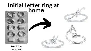 DIY homemade initial letter ring🥰😍/how to make rings at home / easy ring making/rings&nbsp;making