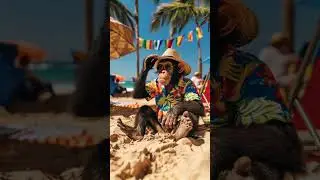 reggaemonkey #funanimals #cute #funnyshorts #monkey #reggae #funny #originalmusic #suno