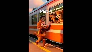 Monkey train journey part 1 ☺️ #shorts #viralmonkey